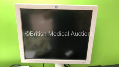 Mixed Lot Including 1 x GE CDA19 Monitor with 1 x AC Power Supply (Powers Up with Missing Dial-See Photo), 1 x GE Pro Clinical Information Centre (Powers Up) Various Patient Monitoring Cables *SN - 2