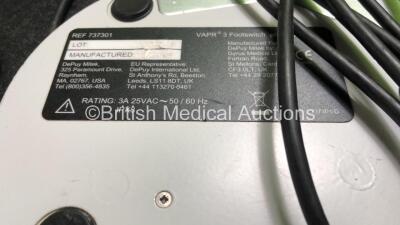 Mixed Lot Including 2 x SLE 2100 Respiration Monitors (Both Power Up) 2 x DePuy VAPR 3 Footswitches, 1 x Olympus MAJ-574 Footswitch (Damaged-See Photo) 2 x Anapach Pressure Footswitches - 6