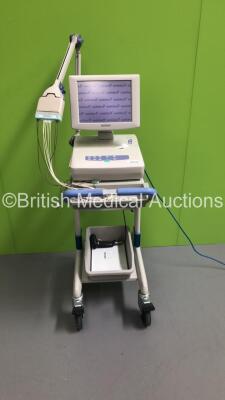 Nihon Kohden ECG-1550K Electrocardiograph on Stand with 1 x 10-ECG Lead (Powers Up) * SN 00997 *