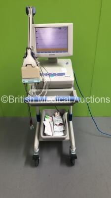 Nihon Kohden ECG-1550K Electrocardiograph on Stand with 1 x 10-ECG Lead (Powers Up) * SN 00993 *