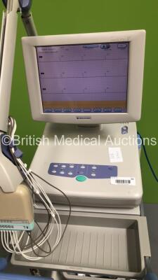 Nihon Kohden ECG-1550K Electrocardiograph on Stand with 1 x 10-ECG Lead (Powers Up) * SN 00993 * - 2