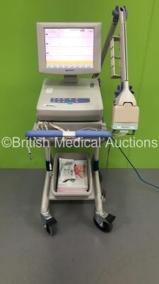 Nihon Kohden ECG-1550K Electrocardiograph on Stand with 1 x 10-ECG Lead (Powers Up) * SN 00998 *