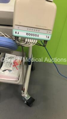 Nihon Kohden ECG-1550K Electrocardiograph on Stand with 1 x 10-ECG Lead (Powers Up) * SN 00998 * - 3