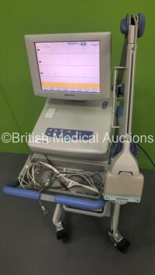 Nihon Kohden ECG-1550K Electrocardiograph on Stand with 1 x 10-ECG Lead (Powers Up) * SN 00998 * - 4