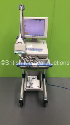 Nihon Kohden ECG-1550K Electrocardiograph on Stand with 1 x 10-ECG Lead (Powers Up) * SN 00983 *