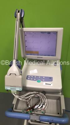 Nihon Kohden ECG-1550K Electrocardiograph on Stand with 1 x 10-ECG Lead (Powers Up) * SN 00983 * - 2