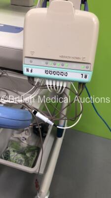 Nihon Kohden ECG-1550K Electrocardiograph on Stand with 1 x 10-ECG Lead (Powers Up) * SN 00987 * - 4