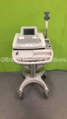 GE MAC 3500 ECG Machine on Stand (Powers Up - DIsplay is Upside Down - See Pictures) *S/N NA*