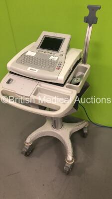 GE MAC 3500 ECG Machine on Stand (Powers Up - DIsplay is Upside Down - See Pictures) *S/N NA* - 5