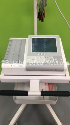 delmar Reynolds Voyager 12 ECG Machine with 10 Lead ECG Leads (Powers Up) *S/N V12C-0735301* - 2