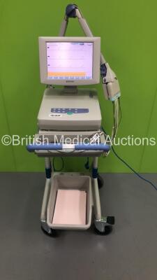 Nihon Kohden ECG-1550K Electrocardiograph on Stand with 1 x 10-ECG Lead (Powers Up) * SN 00996 *