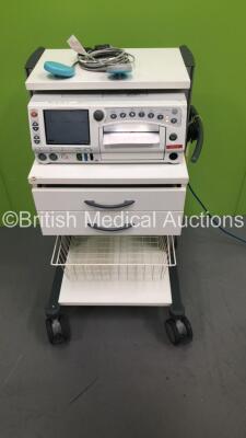 GE 250CX Series Fetal Monitor on Table with 1 x US Transducer and 1 x Toco Transducer (Powers Up)