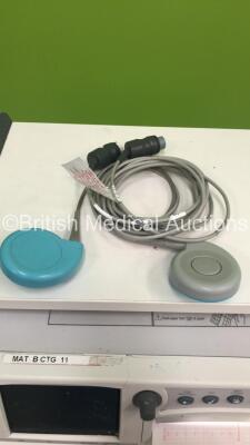 GE 250CX Series Fetal Monitor on Table with 1 x US Transducer and 1 x Toco Transducer (Powers Up) - 5