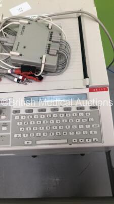 Hewlett Packard PageWriter XLe ECG Machine on Stand with 10 Lead ECG Leads (Powers Up) - 2