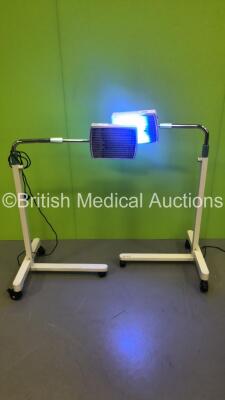2 x Medela Phototherapy Lights on Stands (1 x Powers Up)