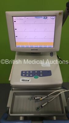 Nihon Kohden ECG-1550K Electrocardiograph on Stand with 1 x 10-ECG Lead (Powers Up) * SN 00995 * - 2