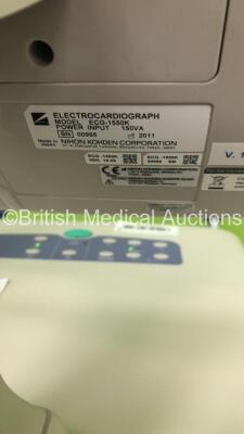 Nihon Kohden ECG-1550K Electrocardiograph on Stand with 1 x 10-ECG Lead (Powers Up) * SN 00995 * - 4