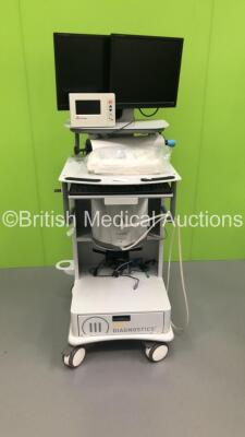 Medgraphics Cardiorespiratory Diagnostics Ultima Series Pulmonary Function and Gas Exchange System with Dual Monitors and SunTech Tango+ Monitor (Powers Up - CPU Missing)