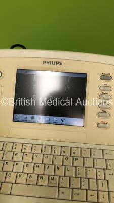 2 x Philips PageWriter Trim II ECG Machines on Stands with 2 x 10-Lead ECG Leads (Both Power Up) * SN USD0403038 / US30504153 * - 9