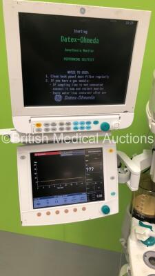 Datex-Ohmeda Aespire View Anaesthesia Machine Software Version 06.20 with GE Monitor,GE Module Rack Including 1 x E-PRESTN Module with SpO2,T1,T2,P1,P2,NIBP and ECG Options,1 x E-CAiOV Gas Module with Spirometry,1 x E-ENTROPY Module,Bellows,Hoses and Oxyg - 6
