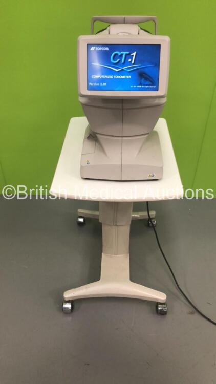 Topcon Computerized Tonometer CT-1 Software Version 3.00 with Printer Options on Motorized Table (Powers Up) * SN 2730522 * * Mfd 2015 * **FOR EXPORT OUT OF THE UK ONLY**