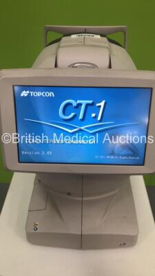 Topcon Computerized Tonometer CT-1 Software Version 3.00 with Printer Options on Motorized Table (Powers Up) * SN 2730522 * * Mfd 2015 * **FOR EXPORT OUT OF THE UK ONLY** - 2