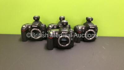 4 x Nikon D90 Digital Cameras with Nikon AS-15 Flash Adapters (All Untested Due to No Batteries) *6645016 / 6604356 / 6211334 / 6559749* **FOR EXPORT OUT OF THE UK ONLY**