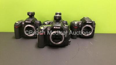 4 x Nikon D90 Digital Cameras with Nikon AS-15 Flash Adapters (All Untested Due to No Batteries) *7027666 / 7450236 / 6211259 / 7027703* **FOR EXPORT OUT OF THE UK ONLY**