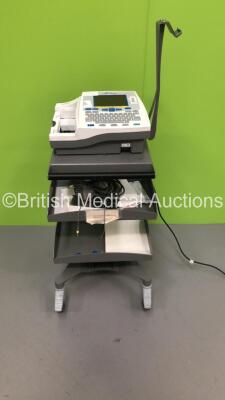 Burdick Atria 6100 ECG Machine on Stand with 1 x 10 Lead ECG Lead (No Power) *Mfd 2009*