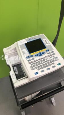 Burdick Atria 6100 ECG Machine on Stand with 1 x 10 Lead ECG Lead (No Power) *Mfd 2009* - 2