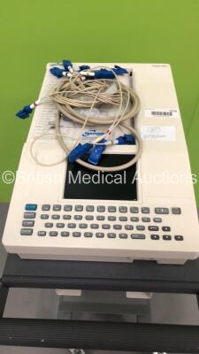 Spacelabs Eclipse 850 ECG Machine on Stand with 10 Lead ECG Leads (No Power) - 3