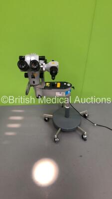 Zeiss OPMI 1-FC Colposcope with 2 x 10x Eyepieces,f300 Lens and Cables on Stand (Powers Up) * SN 292289 *