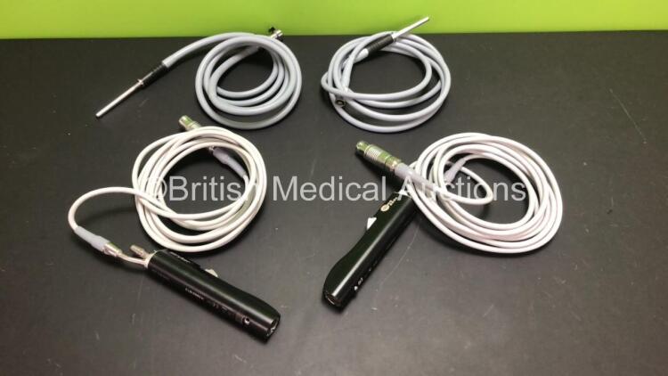 2 x Light Source Cables and 2 x Stryker Core ESSX Handpieces Model 5290-601-200 *S/N 0720803283*