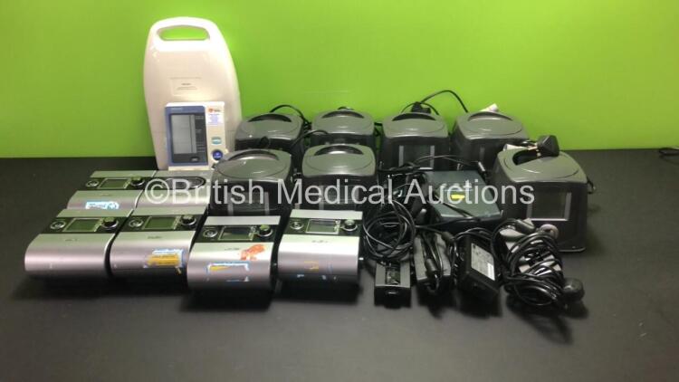 Mixed Lot Including 7 x Fisher and Paykel ICON+ Novo CPAPS, 1 x Respironics Nebulizer, 1 x Respironics REMstar Auto M-Series A-Flex and 5 x ResMed S9 CPAPs and 1 x ResMed H5i Humidifier *S/N 130521300798*