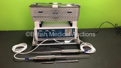 Oscar OM300 Electrosurgical Unit with 2 x Handpieces and Attachments in Carry Tray (Powers Up)