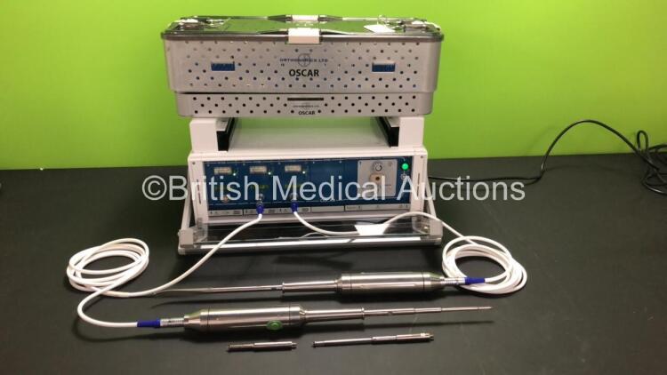 Oscar OM300 Electrosurgical Unit with 2 x Handpieces and Attachments in Carry Tray (Powers Up)