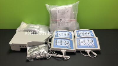 4 x Hill Rom Hospital Bed Controllers, Caster Cover and Battery Cover