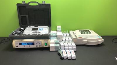 1 x Smith and Nephew Dyonics Power Unit Version 3.0 (Powers Up), Job Lot of Stryker Screws, 1 x Vitalograph Portable Spirometer, 1 x GE MAC 1200ST ECG Machine and Selection of Braun Welch Allyn Thermometers