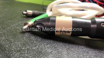 Mixed Lot Including 1 x EMS US3 Lithotripter Cable, 2 x Light Source Cables and Large Quantity of Diathermy Cables - 3