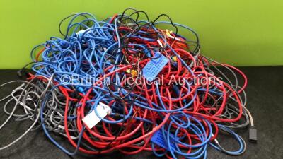 Mixed Lot Including 1 x EMS US3 Lithotripter Cable, 2 x Light Source Cables and Large Quantity of Diathermy Cables - 4