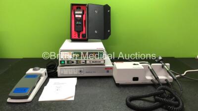 Mixed Lot Including 1 x Medtronic Midas REX Legend EHS Electric High Speed System (Powers Up) 1 x Zeiss MediLive Trio Unit (Powers Up) 1 xSteute Ref 52.179.9.01 Footswitch, 1 x Welch Allyn 767 Transformer with 1 x Attachment Head (Powers Up)