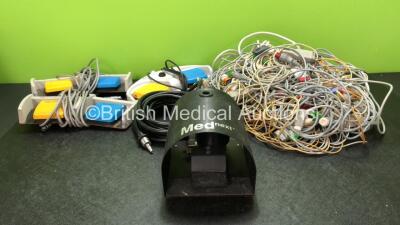 Mixed Lot Including 4 x Footswitches and Various Patient Monitoring Cables