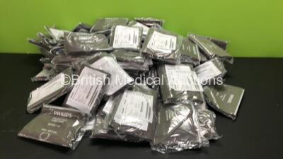 138 x Philips Philips Comfort Care Blood Pressure Cuffs - Sizes Include M1571A 10-15CM Infant, M1573A 20.5-28cm Small Adult, M1574A 27-35cm Adult, M1575A 34-43cm Large Adult and M1576A 42-54cm Thigh (All Appear Unused and in Bags)