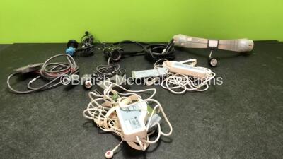 Mixed Lot Including 1 x Circon CCD-V Camera Head, 1 x Olympus LS-10 Flexible Lecture Scope, 1 x Light Source Cable, 2 x Datascope View 12 ECG Analysis Modules, 1 x 5700 Ultrasonic Transducer, 1 x Entermed and 1 x 2260 TOCO Transducer