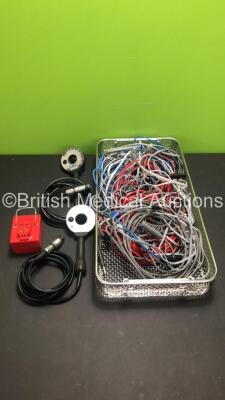 Job Lot of Electrosurgical / Diathermy Cables and 1 x Stryker Handpiece Battery Ref 7126-110-000