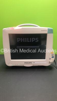 Philips IntelliVue Cardiac MP50 M8004A Patient Monitor Software Revision J.10.52 (Powers Up - Scratch on Screen - See Pictures) *Mfd 2008*