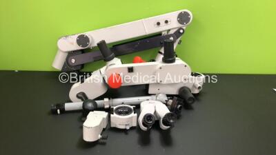 Job Lot of Microscope Spare Parts Including Wild Heerbrugg Arms, Leica Eyepieces and Zeiss Teaching Arm