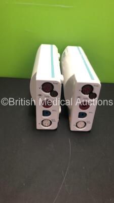 2 x Philips M3001A Ref 862442 Modules with Press/Temp,NBP,SpO2 and ECG/Resp * Mfd 2008 / 2008 *