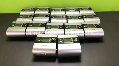Job Lot Including 14 x ResMed Elite EPR S9 CPAPs (1 x Missing Dial, 1 x Damaged Casing - See Photo), 2 x ResMed S9 V-Auto CPAPs, 1 x ResMed AutoSet CS PaceWave CPAP with 6 x Power Supplies (All Power Up), 9 x ResMed H5i Humidifiers, 3 x Philips Respironic