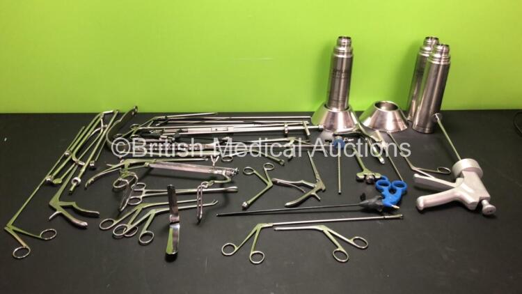 Job Lot of Assorted Surgical Instruments Including Applied Medical Scope Warmers